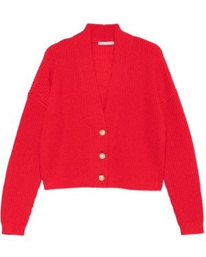Alice + Olivia V-Neck Cardigan - Red