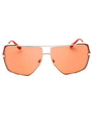 Guess Oversized Geometric-Frame Sunglasses - Pink