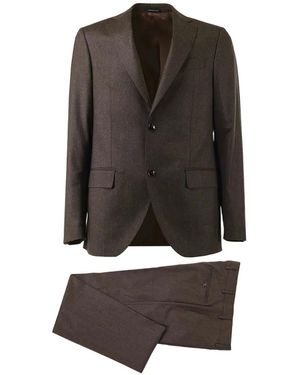 Al Duca d'Aosta Single-Breasted Wool Suit - Black