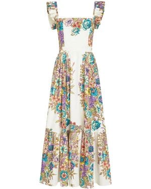 Etro Floral Midi Dress - Blue