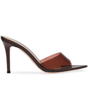 Gianvito Rossi Elle 85Mm Pointed-Toe Sandals - Brown
