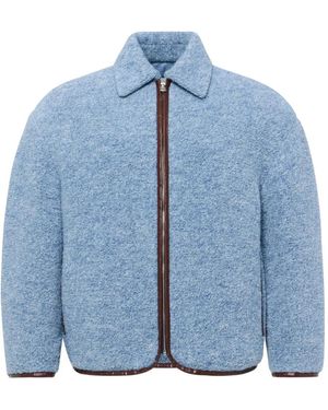 JW Anderson Textured Zip-Front Jacket - Blue
