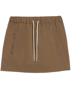 Apparis Ada Drawstring Mini Skirt - Brown