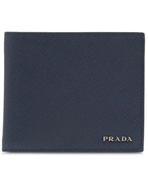 Prada Two-Tone Card Holder - Blue