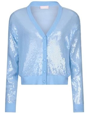 Liu Jo Cardigans With Sequins - Blue