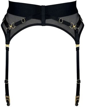 Bordelle Nara Mesh Suspender Belt - Black