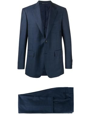 Canali ウール ツーピース スーツ - ブルー