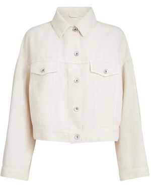 Brunello Cucinelli Linen And Cotton Blend Jacket - White