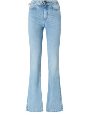 Pinko Buckle-embellished Flared Jeans - Blue