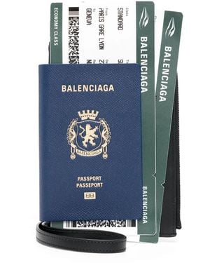 Balenciaga Étui Pour Smartphone Passport - Bleu