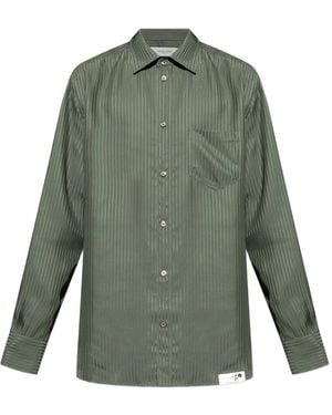 Golden Goose Pinstripe Buttoned-cuff Shirt - Green