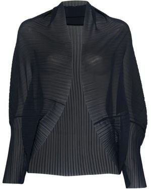 Max Mara Vesuvio Pleated Shrug - Blue