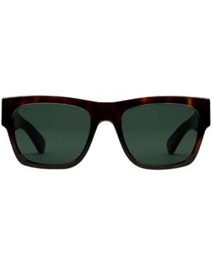 Gucci Tortoiseshell Square-Frame Sunglasses - Black