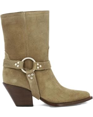 Sonora Boots 60Mm Atoka Belt Suede Boots - Green