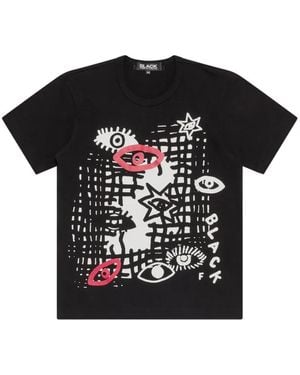 COMME DES GARÇON BLACK Graphic-Print T-Shirt - Black