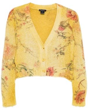 Avant Toi Floral Cardigan - Yellow