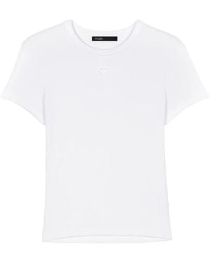 Maje Ribbed T-Shirt - White