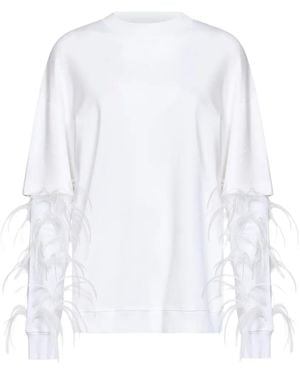 DARKPARK Jersey Troy Con Plumas Y Efecto A Capas - Blanco