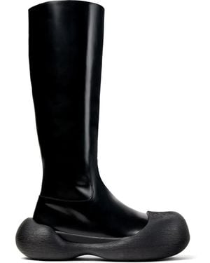 CAMPERLAB Caramba Round-Toe Leather Boots - Black