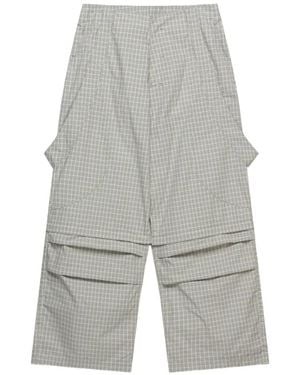 NAMESAKE Checked Pants - Gray