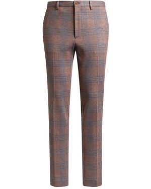 Etro Pantalon À Carreaux - Grey