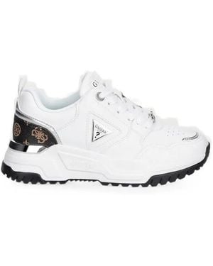 Guess Helada Logo-Plaque Chunky Sneakers - White