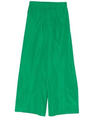 P.A.R.O.S.H. Elasticated Palazzo Pants - Green