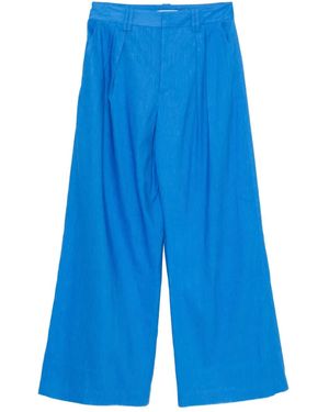 Alice + Olivia Pantalon Ample À Design Plissé - Bleu