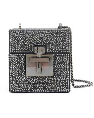 Oscar de la Renta Alibi Cube ビジュートリム バッグ - グレー