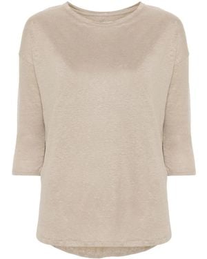 Majestic Filatures Linen-Blend T-Shirt - Natural