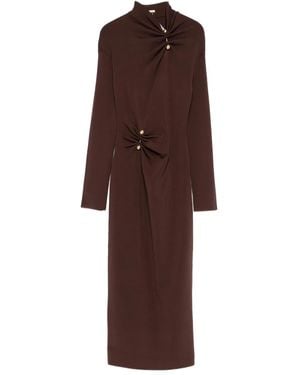Cult Gaia Twist-detail Button Midi Dress - ブラウン