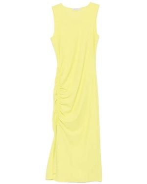Patrizia Pepe Midi Ruched Dress - Yellow