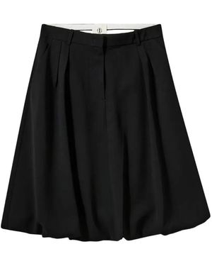 THE GARMENT Pleated Balloon Midi Skirt - Black