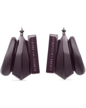 Elisabetta Franchi Pendientes Con Diseño Cruzado - Morado