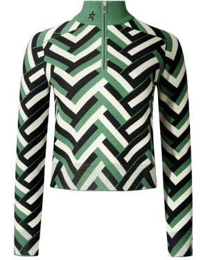 Perfect Moment Maglione Con Motivo Chevron - Verde