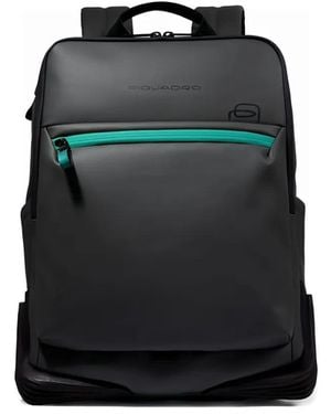 Piquadro Sac À Dos Zippé - Noir