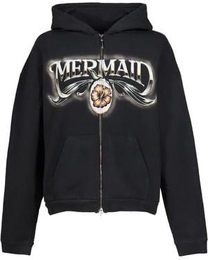 JUN/NAKAYAMA Mermaid Graphic-Print Hoodie - Black