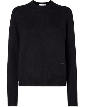 Fendi Pullover Mit Logo-Stickerei - Blau