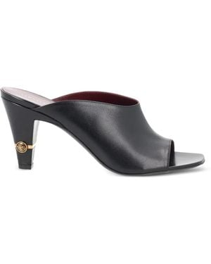 Versace Giulietta Medusa Leather Sandals - Grey