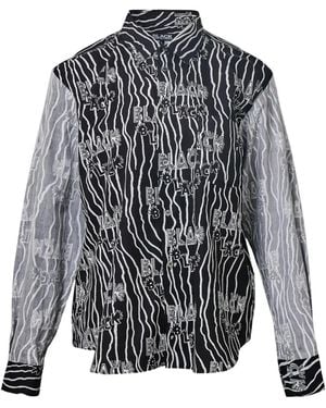 COMME DES GARÇON BLACK Filip Pagowski Print Long Sleeve Shirt - Grey