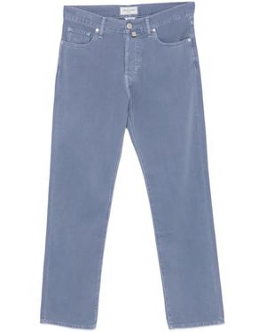 Jacob Cohen Logo-Patch Straight-Leg Pants - Blue