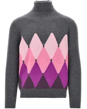 Ballantyne Rollkragenpullover Mit Argyle-Muster - Pink