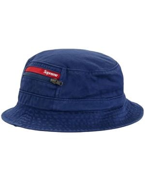 Supreme Fischerhut Mit Reißverschlusstasche - Blau