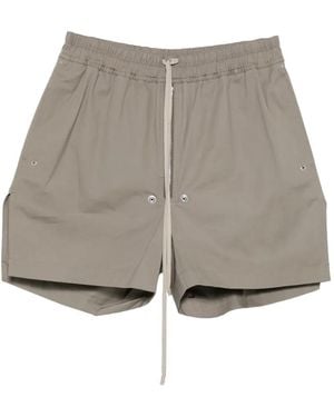 Rick Owens Bermudas Con Cordones Y Cremallera Expuesta - Gris
