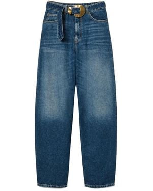 Twinset Belted Buckle-Fastening Jeans - Blue