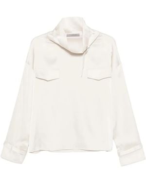 D.exterior Paneled Blouse - White