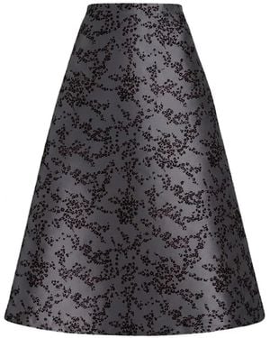 Alberta Ferretti Midirock Mit Blumenprint - Grau