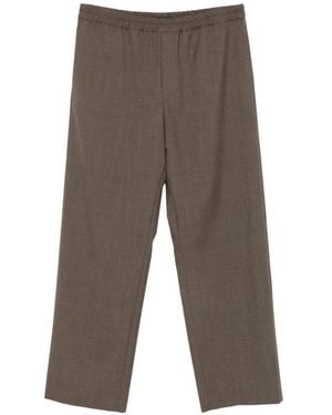 The Row Ari Elasticated-Waistband Pants - Gray