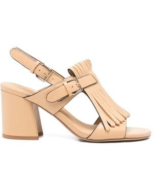 Bruno Premi Fringed Buckle-Fastening Sandals - Natural