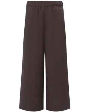 Max Mara Pantalon Ample À Taille Élastiquée - Marron